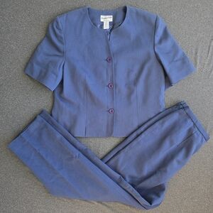 PENDLETON Women's 2 Pc Suit Set BLAZER (Size 16)  & PANT (Size 14) Navy Blue